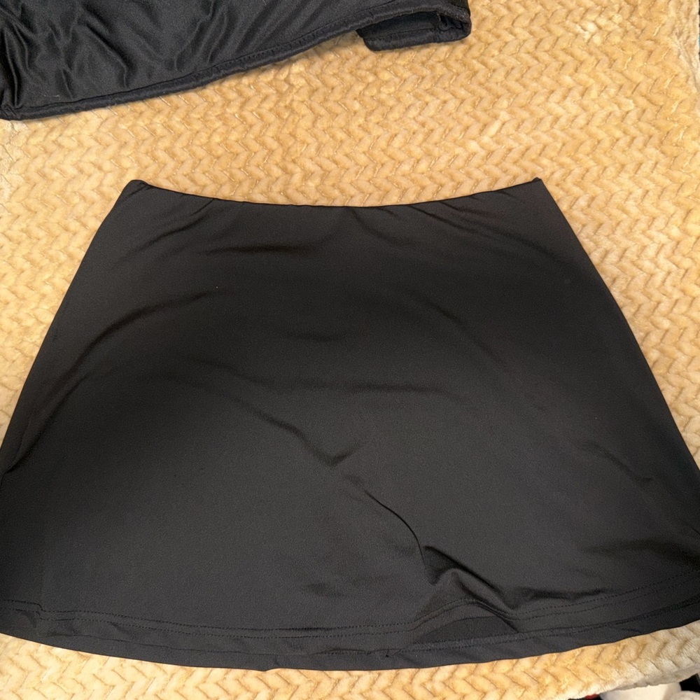 Black Mini Skirt with Shorts